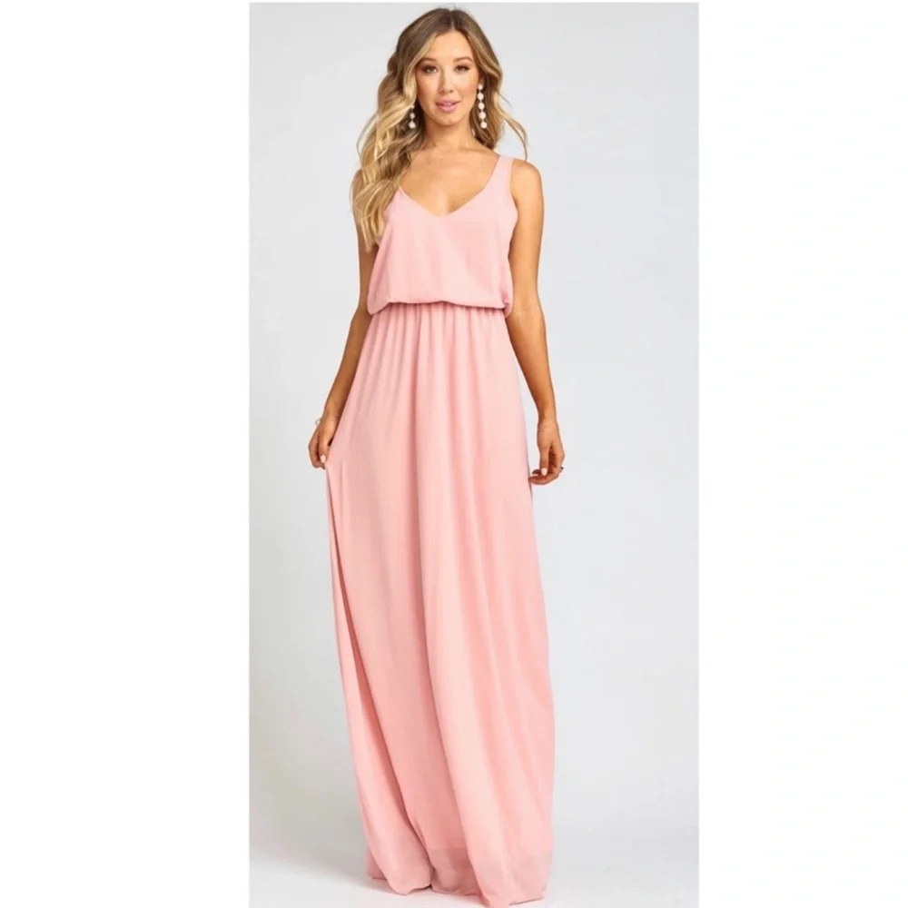 SHOW ME YOUR MUMU PINK V-NECK MAXI DRESS - Picture 9 of 9